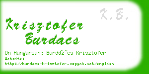 krisztofer burdacs business card